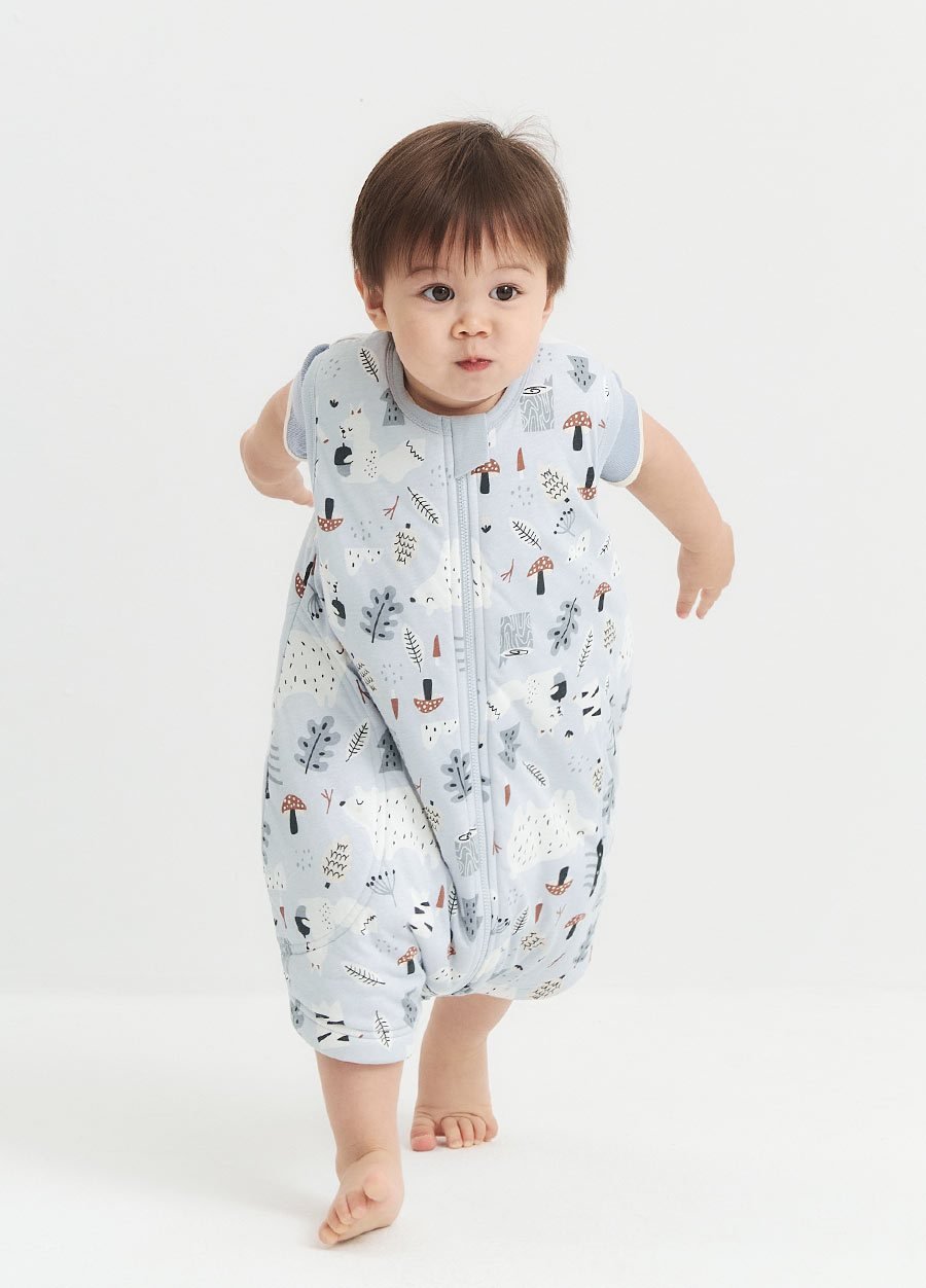 抗菌防踢被(薄款0-24M)拉鍊款-森林家族