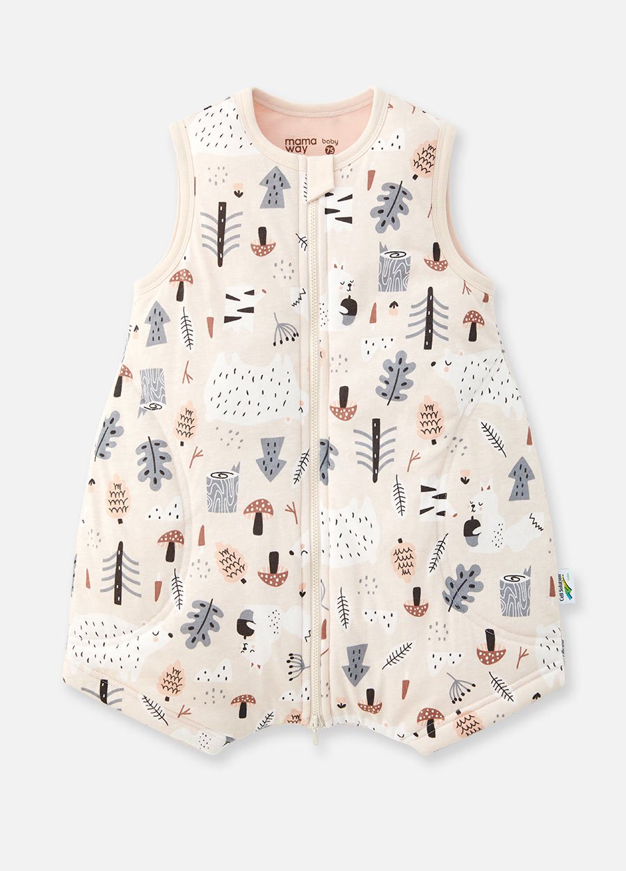 抗菌防踢被(薄款0-24M)拉鍊款-森林家族