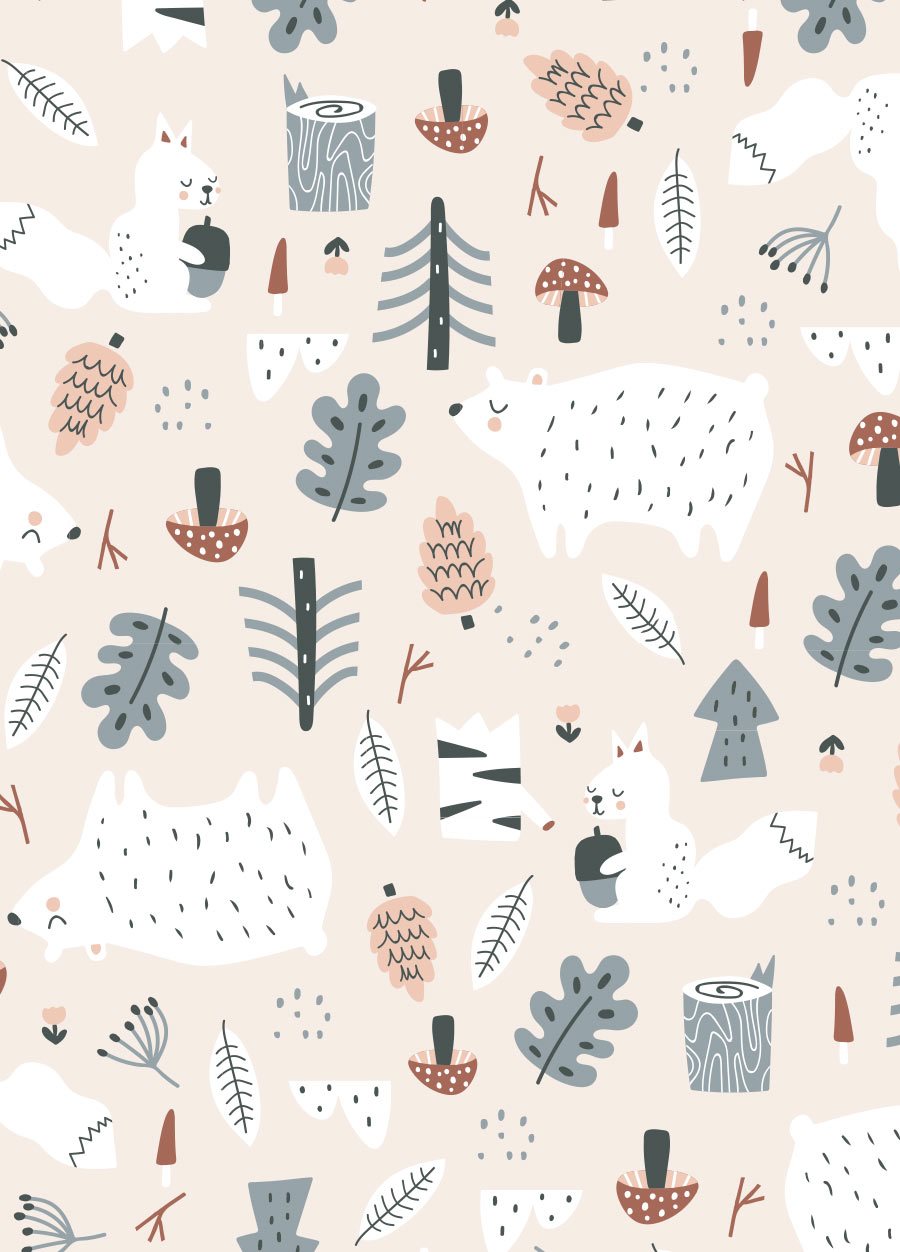 抗菌防踢被(薄款0-24M)拉鍊款-森林家族