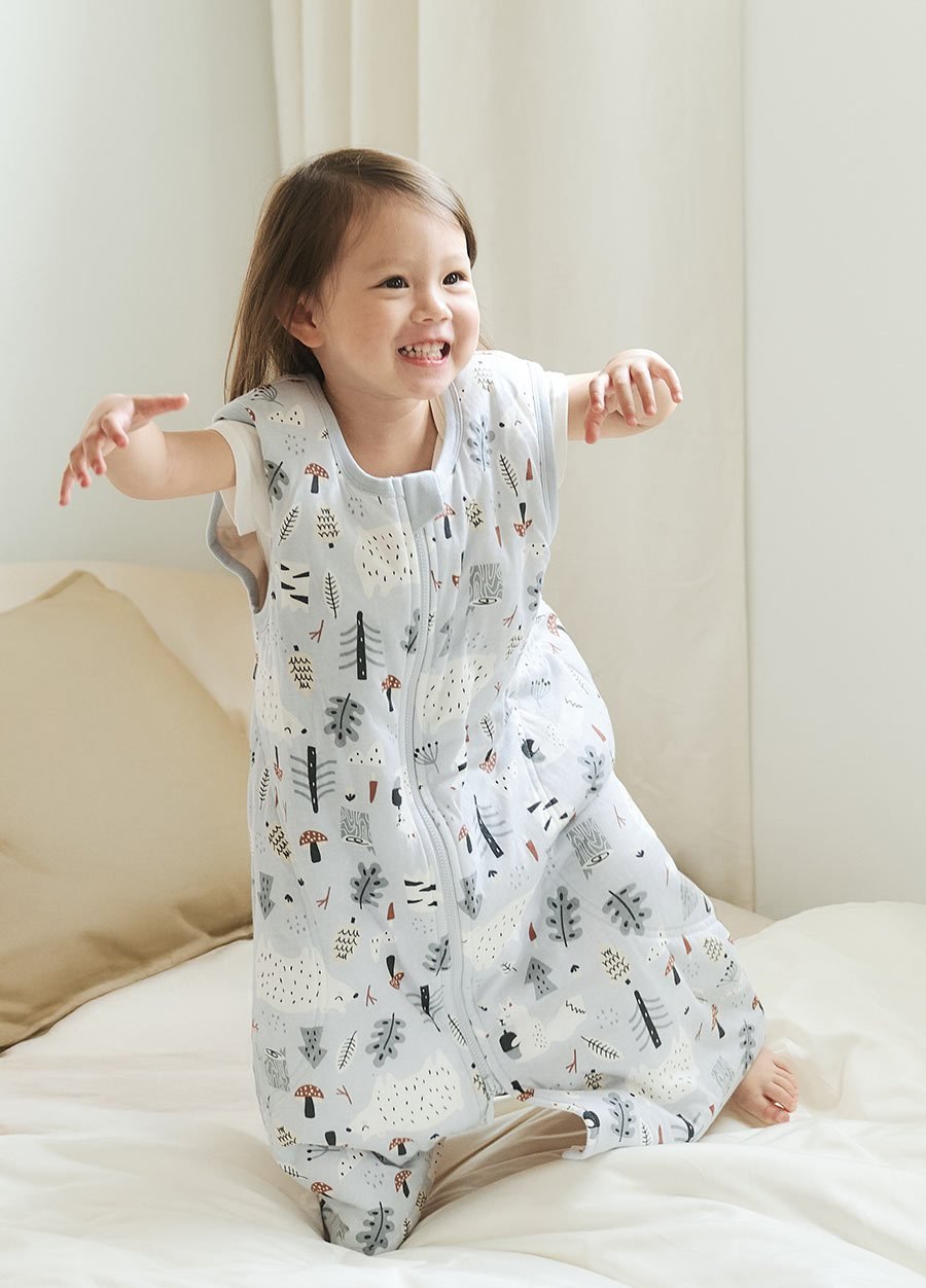 抗菌防踢被(薄款3Y)拉鍊款-森林家族