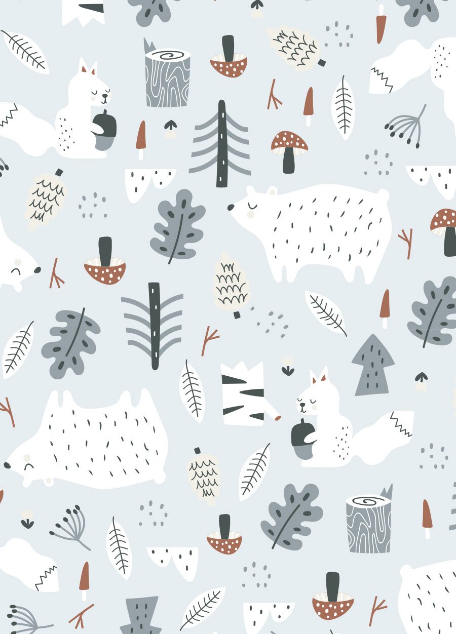 抗菌防踢被(薄款3Y)拉鍊款-森林家族