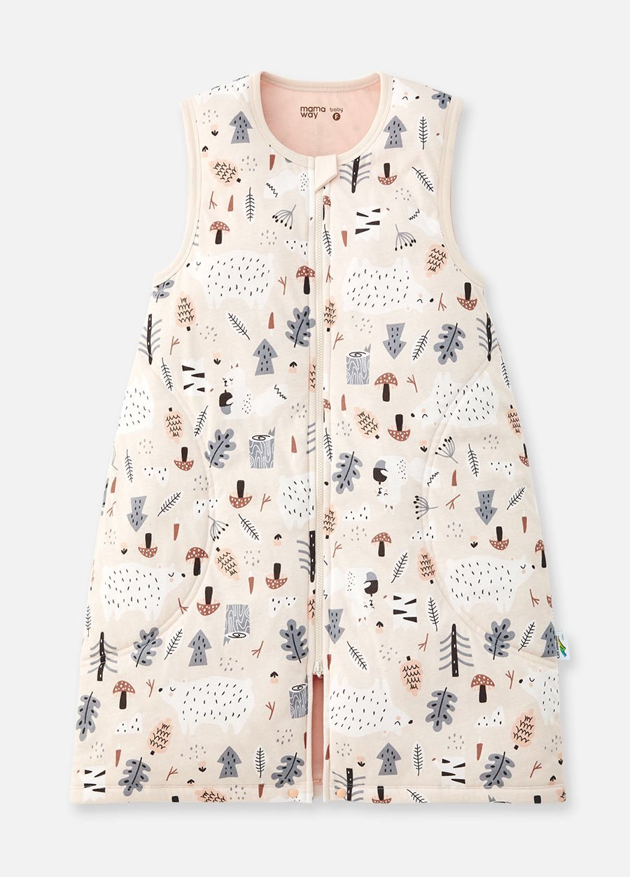 抗菌防踢被(薄款3Y)拉鍊款-森林家族