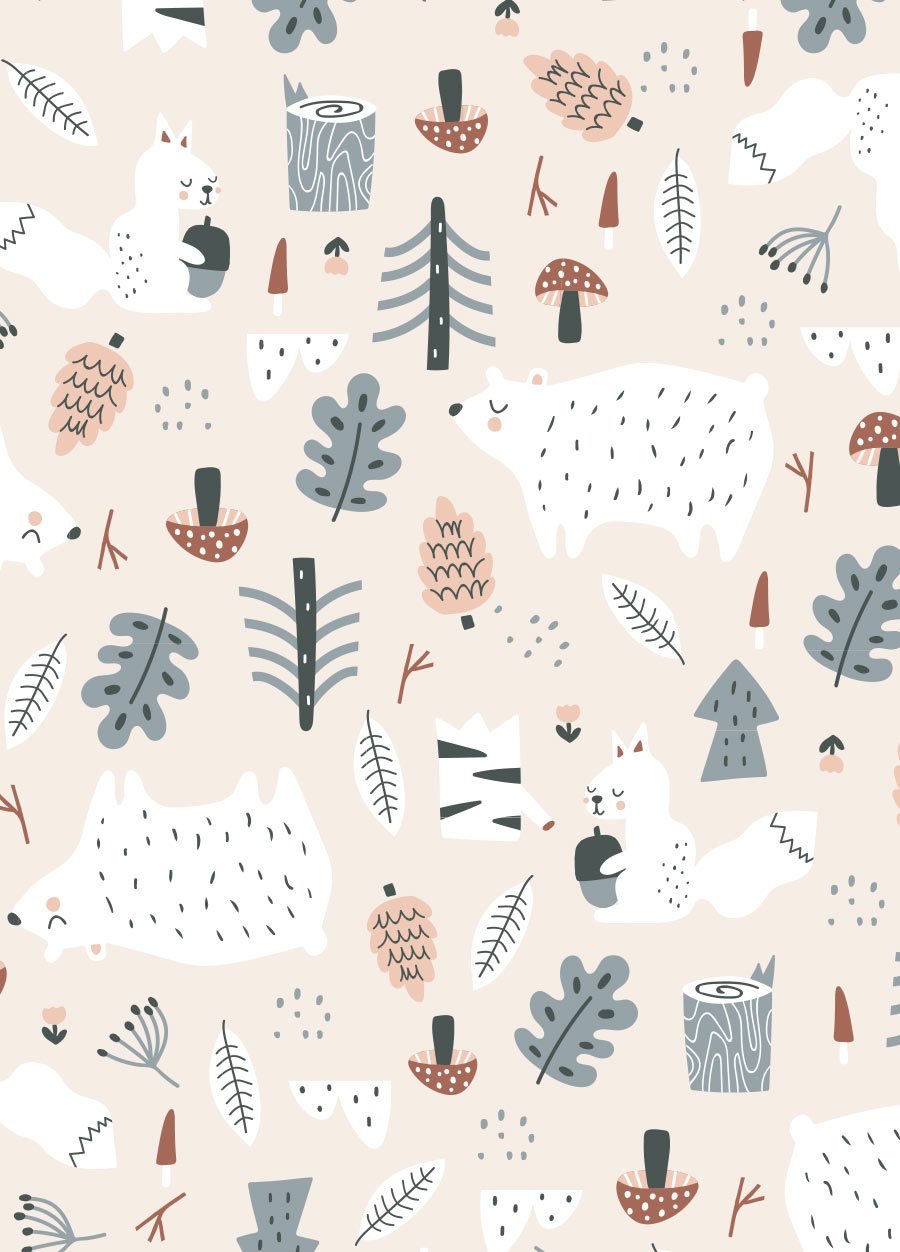 抗菌防踢被(薄款3Y)拉鍊款-森林家族