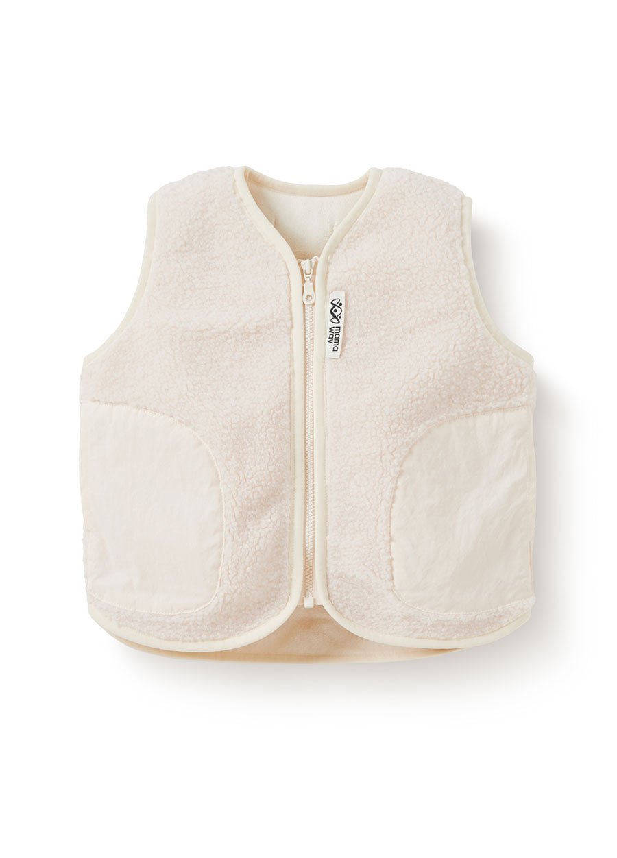 BABY刷毛拼接背心