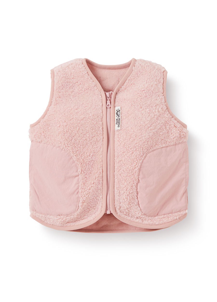 BABY刷毛拼接背心