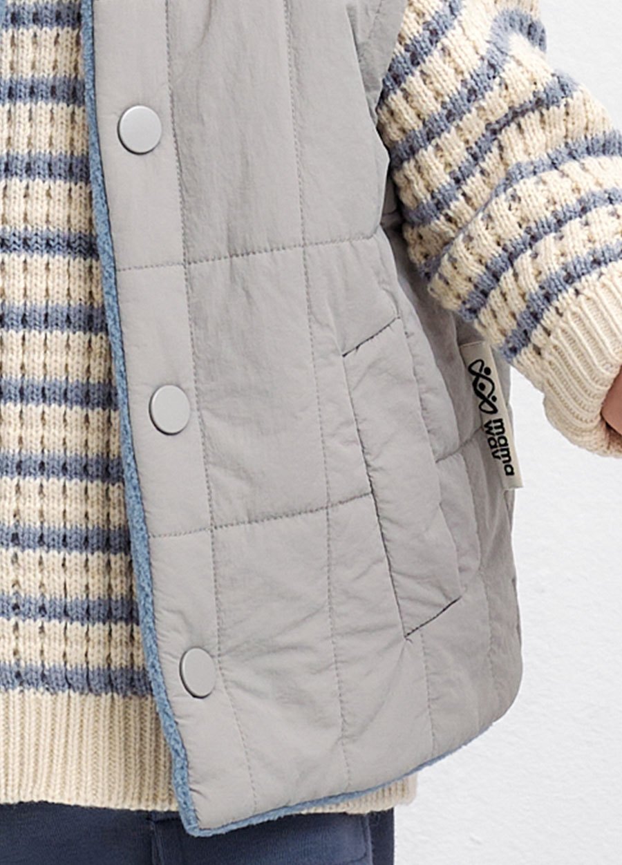 BABY壓紋雙面穿鋪棉背心