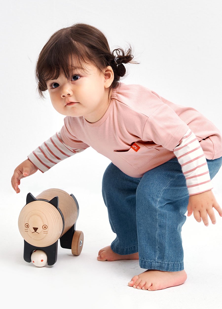 BABY假兩件長袖T恤