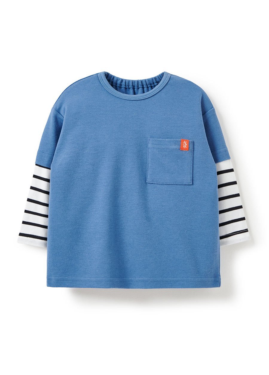 BABY假兩件長袖T恤