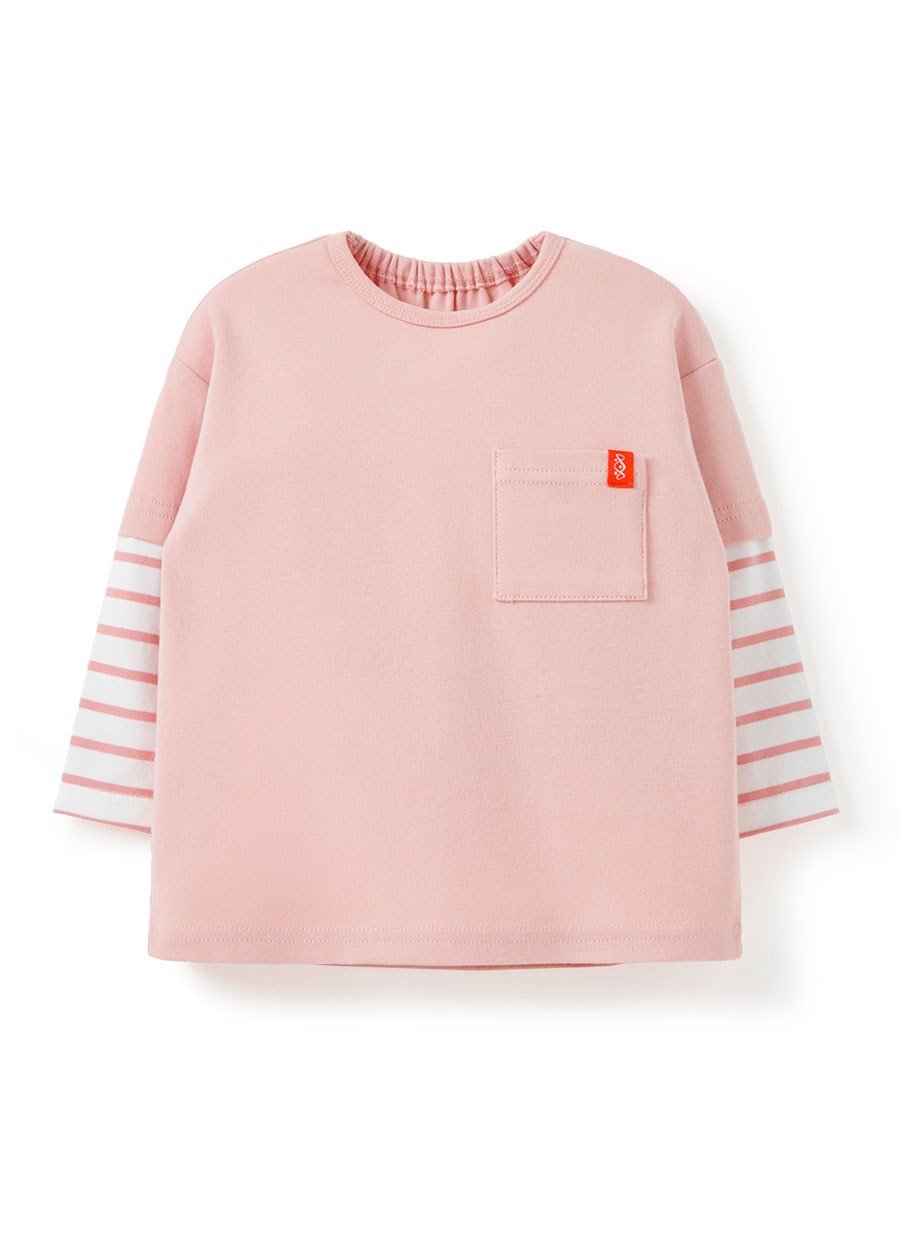 BABY假兩件長袖T恤