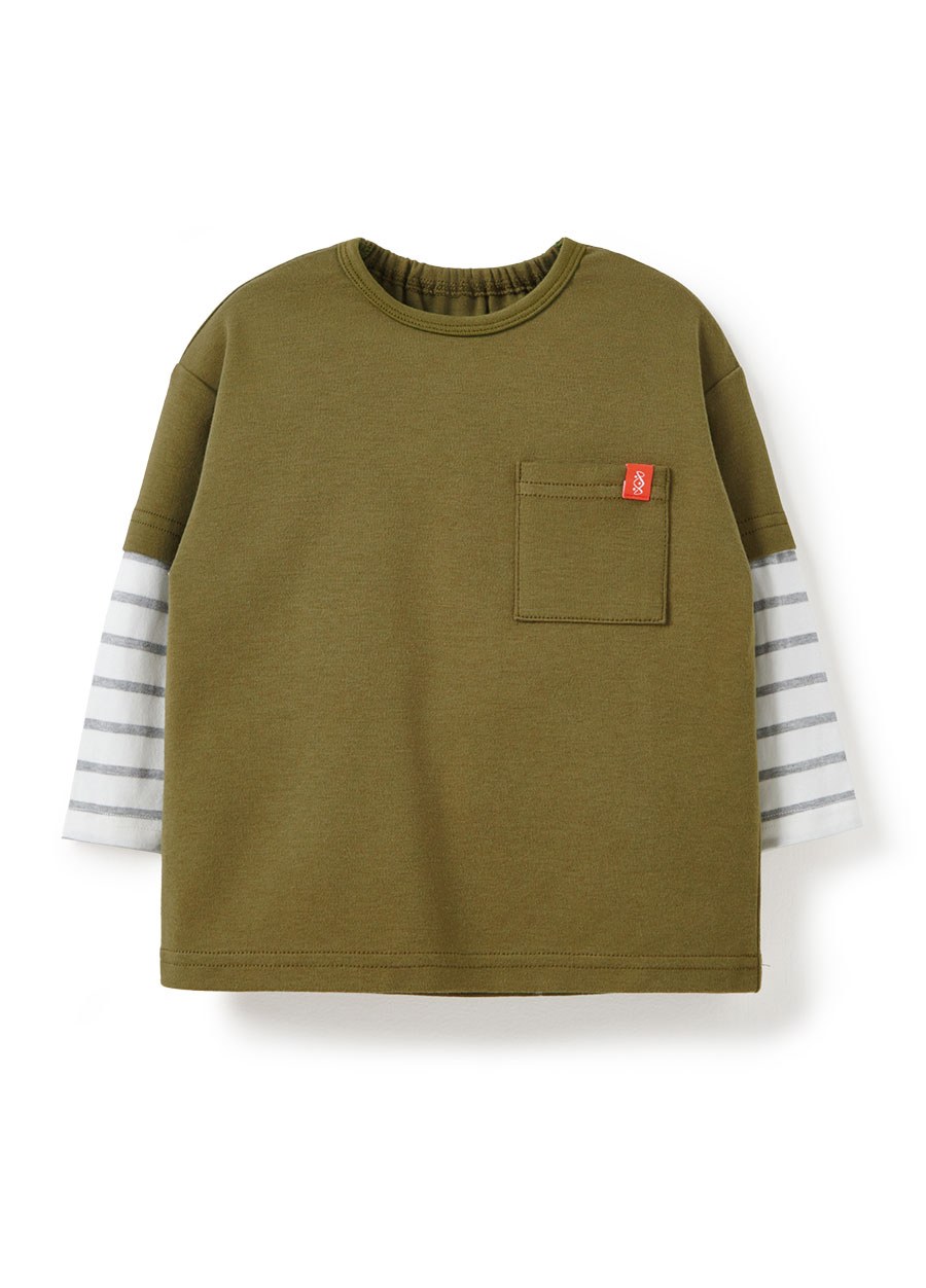 BABY假兩件長袖T恤