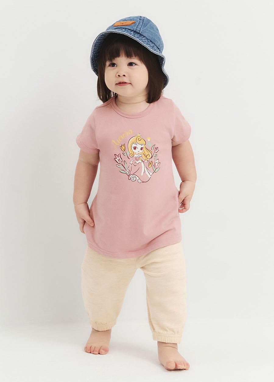 BABY竹節棉束口褲