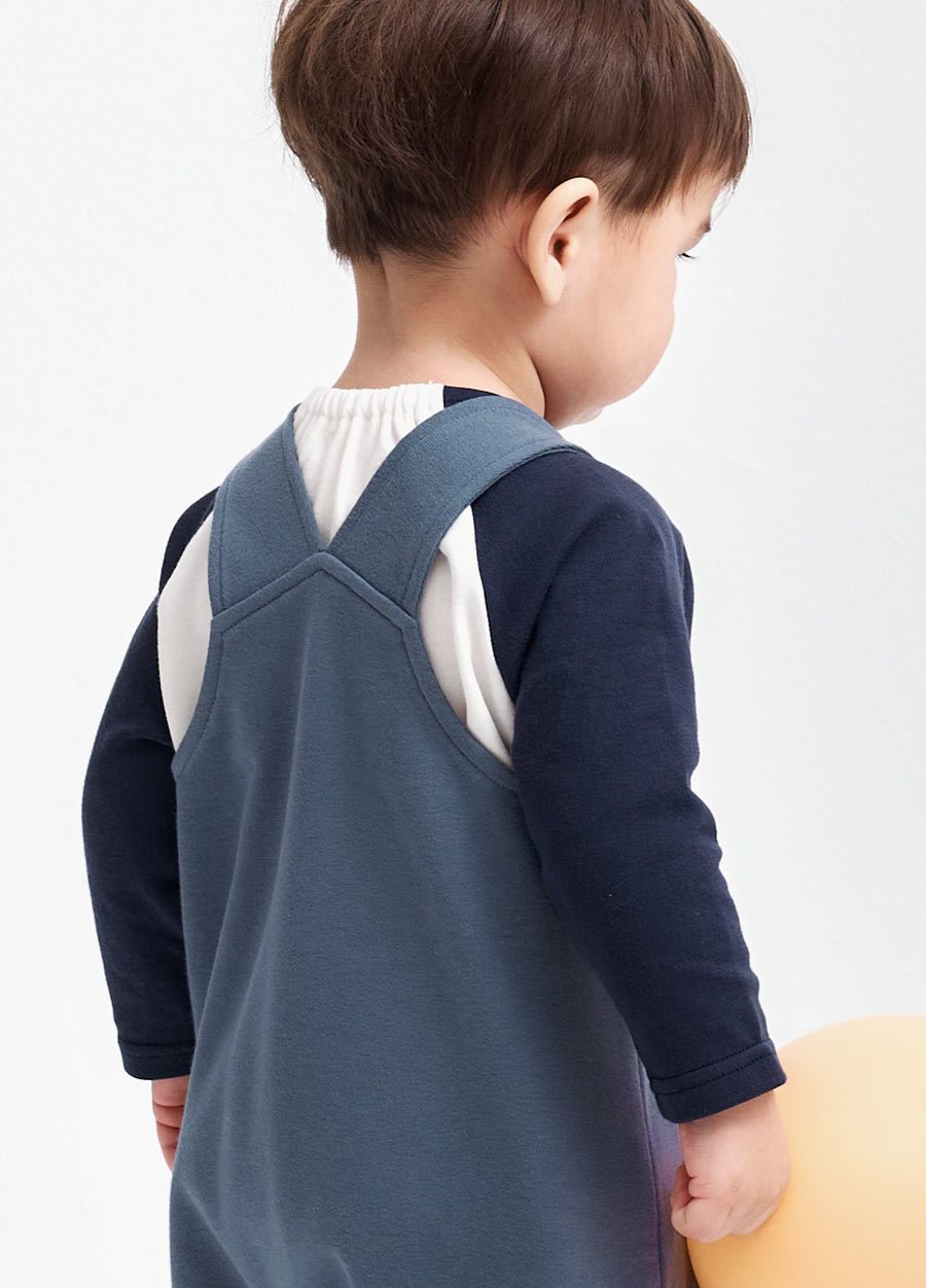 BABY棉質連身吊帶褲