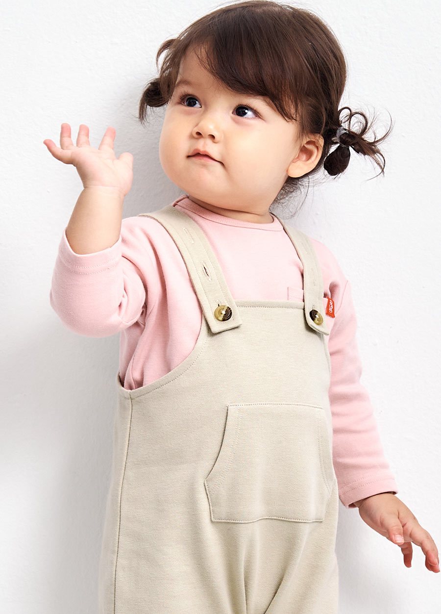 BABY棉質連身吊帶褲