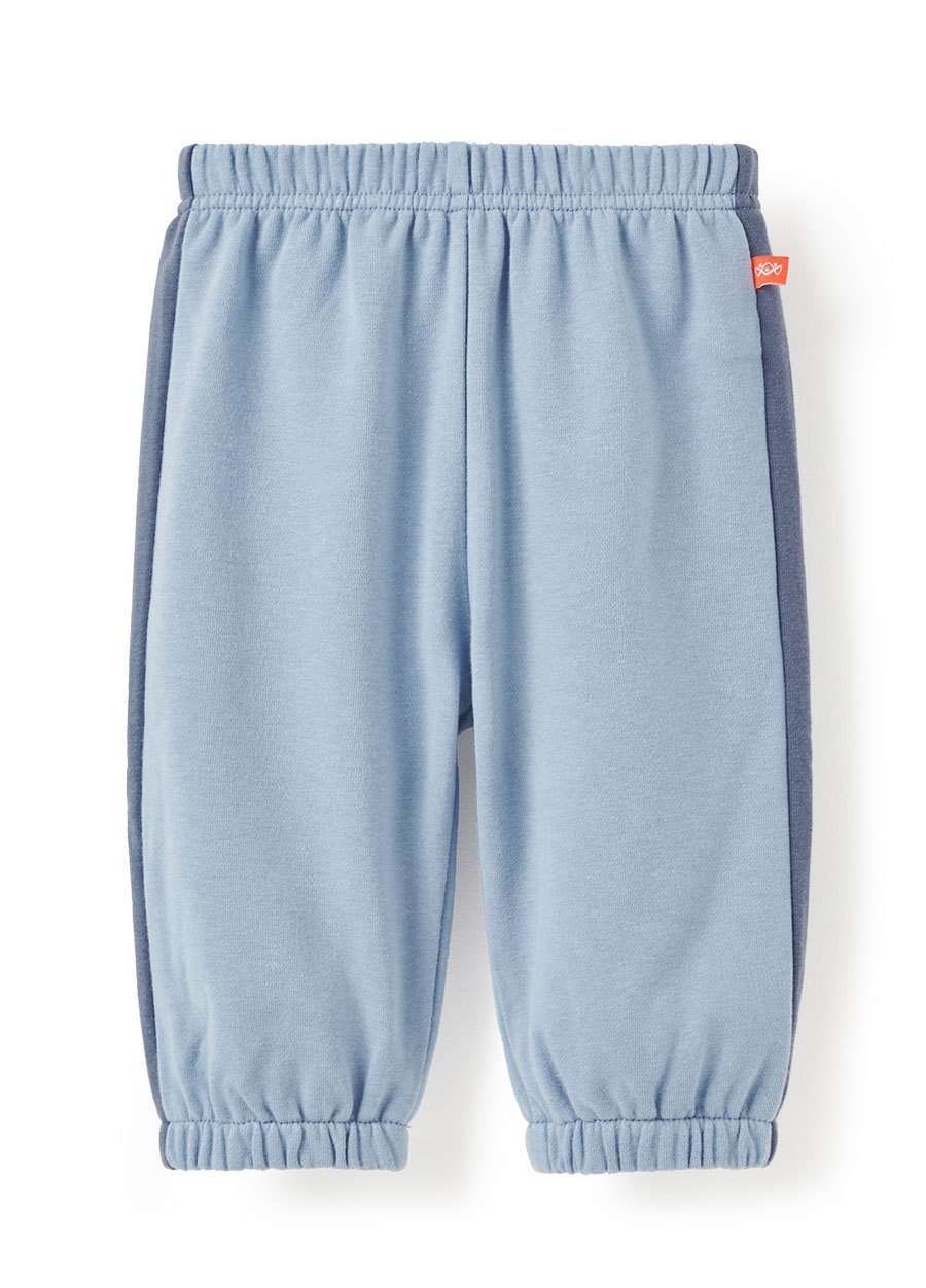 BABY撞色剪接束口褲