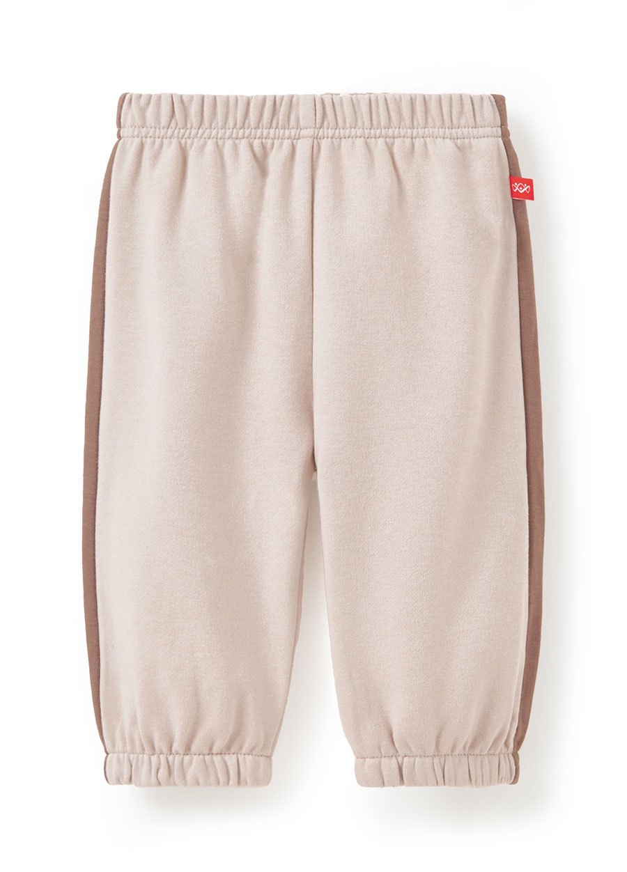 BABY撞色剪接束口褲