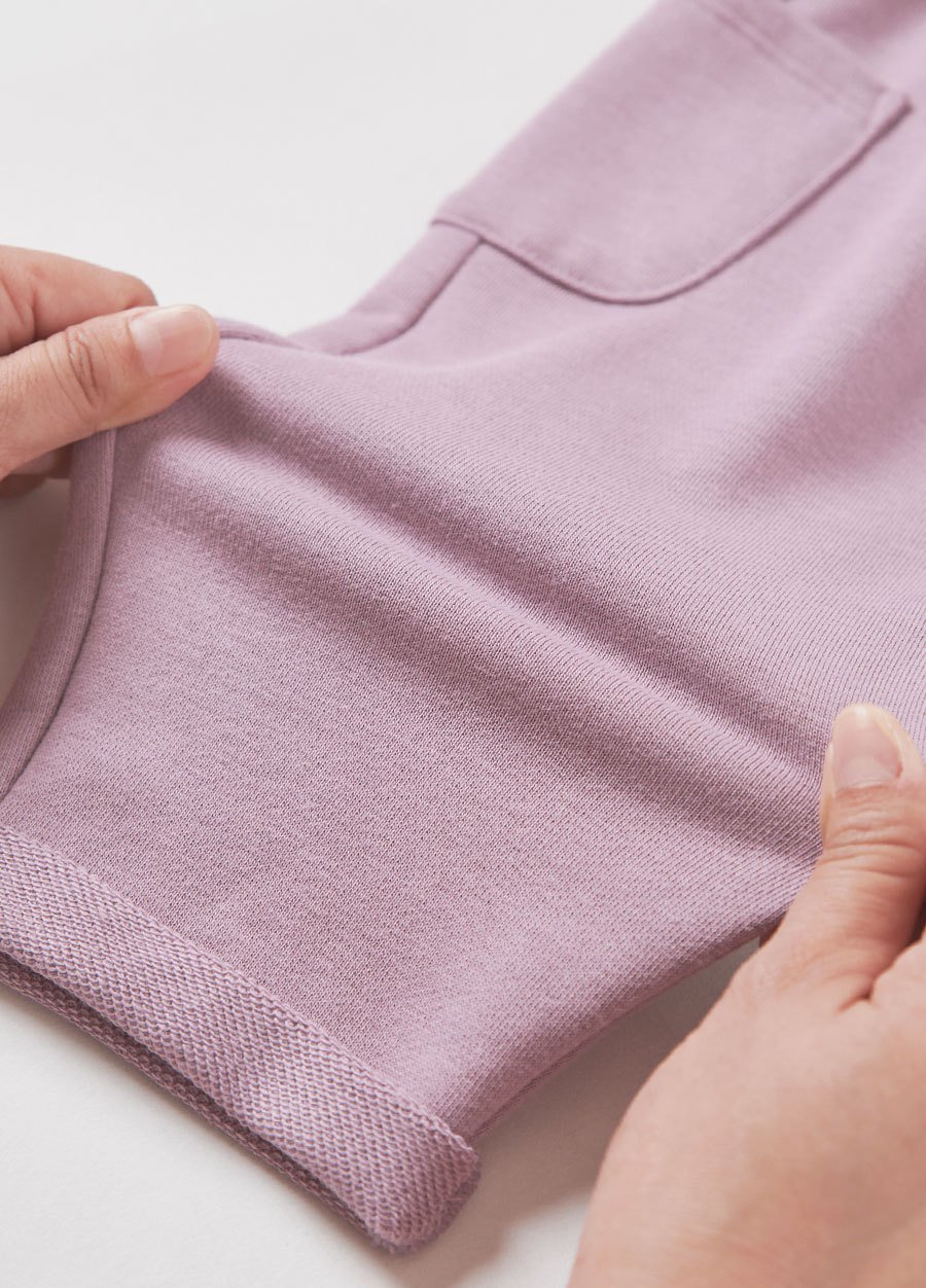 BABY棉質毛圈反摺長褲