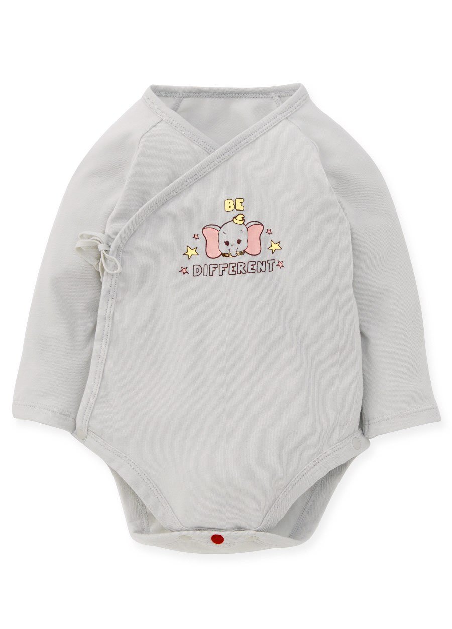 新生兒迪士尼Q彈棉質長袖包屁衣-小飛象