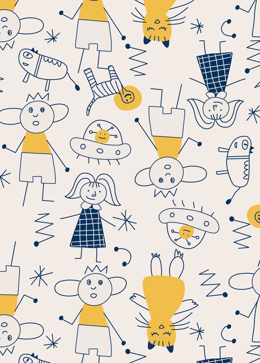 新生兒Q彈棉質長袖包屁衣-童趣線條