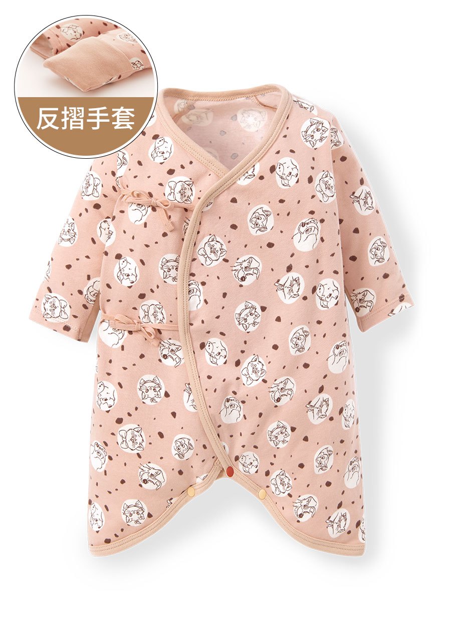 新生兒迪士尼Q彈棉質蝴蝶衣-點點貓狗