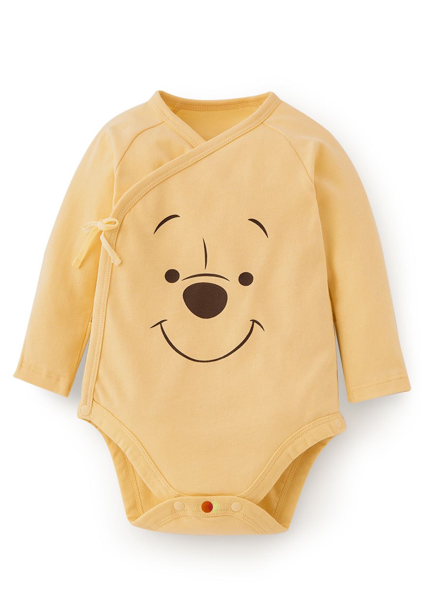 新生兒迪士尼蓄熱保溫長袖包屁衣-維尼