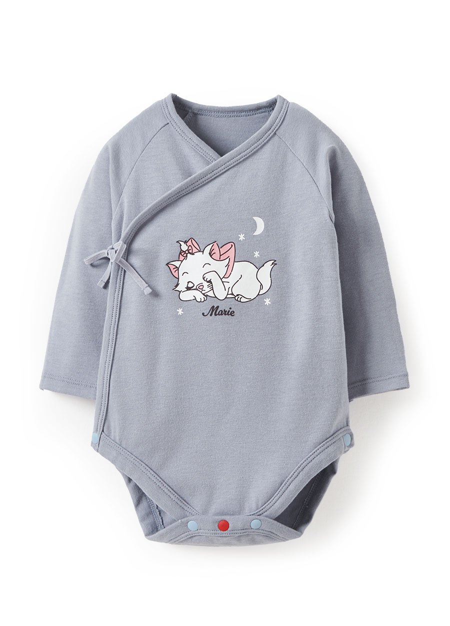 新生兒迪士尼蓄熱保溫長袖包屁衣-瑪麗貓