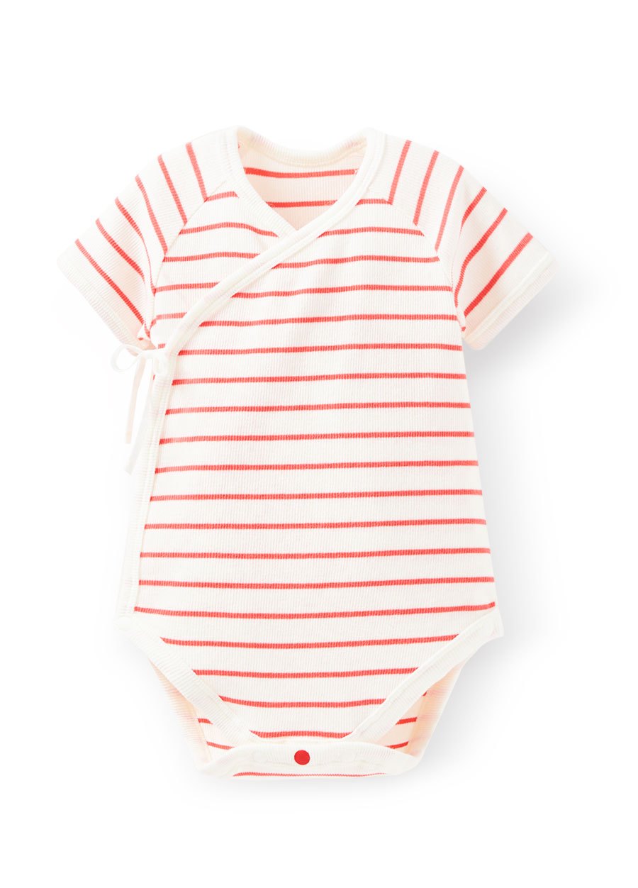 新生兒 Q彈橫紋包屁衣