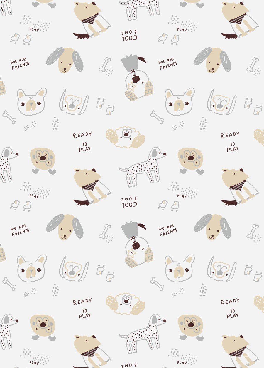 新生兒短袖連身包屁衣-狗狗