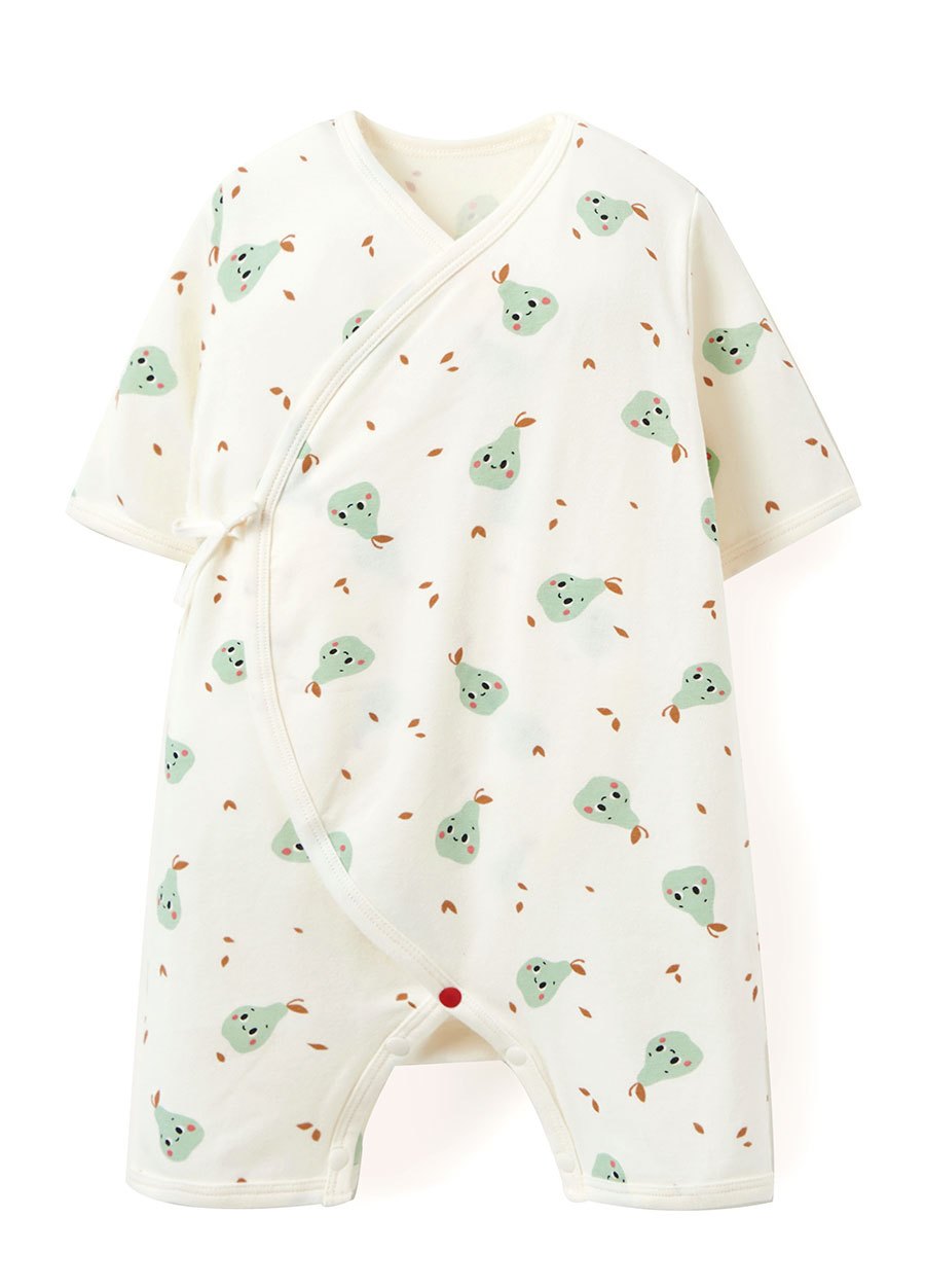 新生兒 短袖連身包屁衣-西洋梨