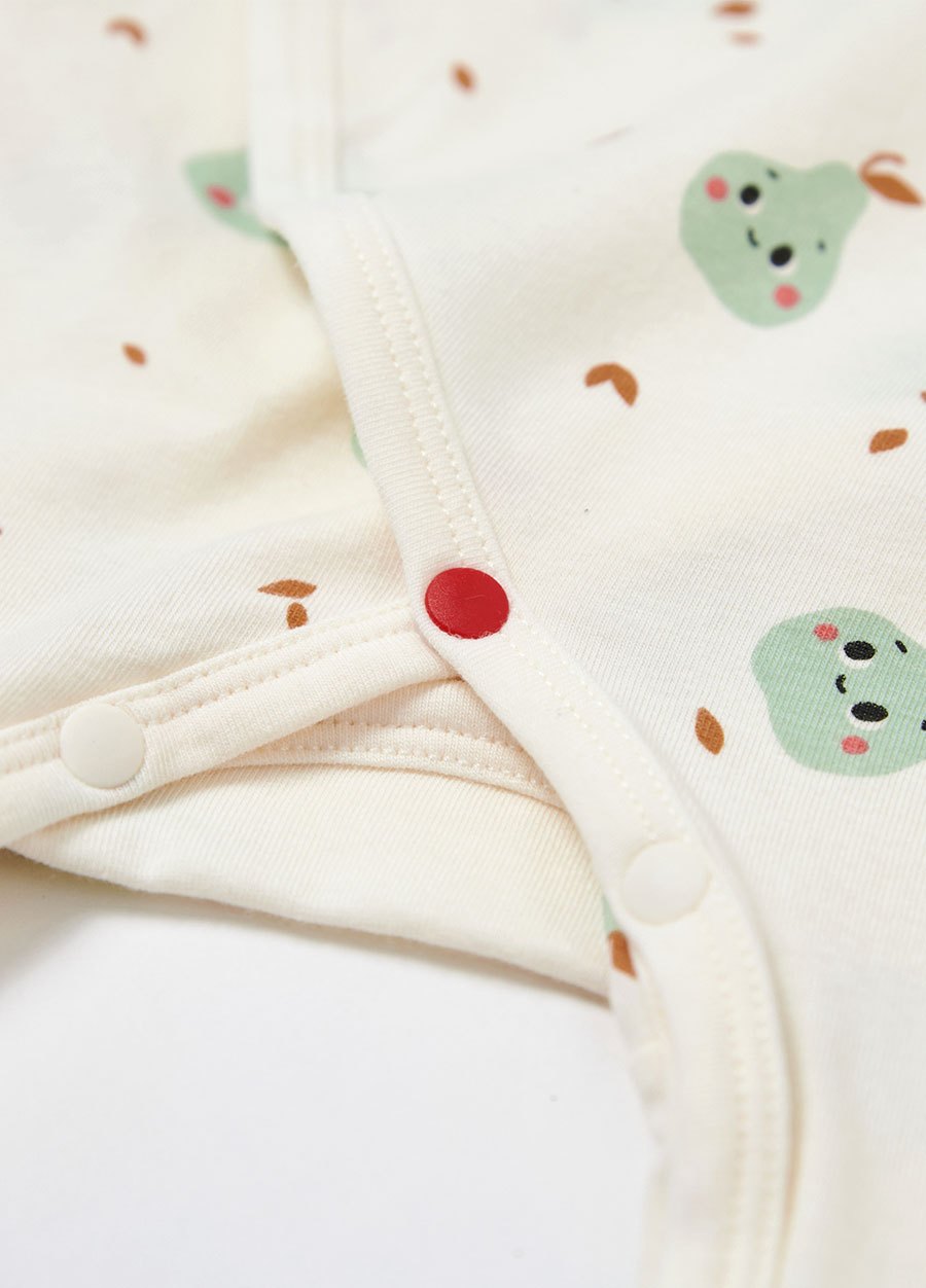 新生兒 短袖連身包屁衣-西洋梨