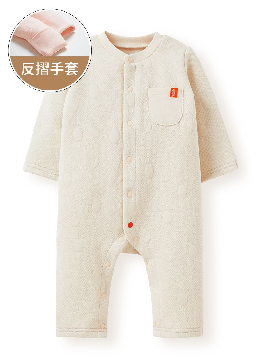 新生兒鋪棉長袖連身衣