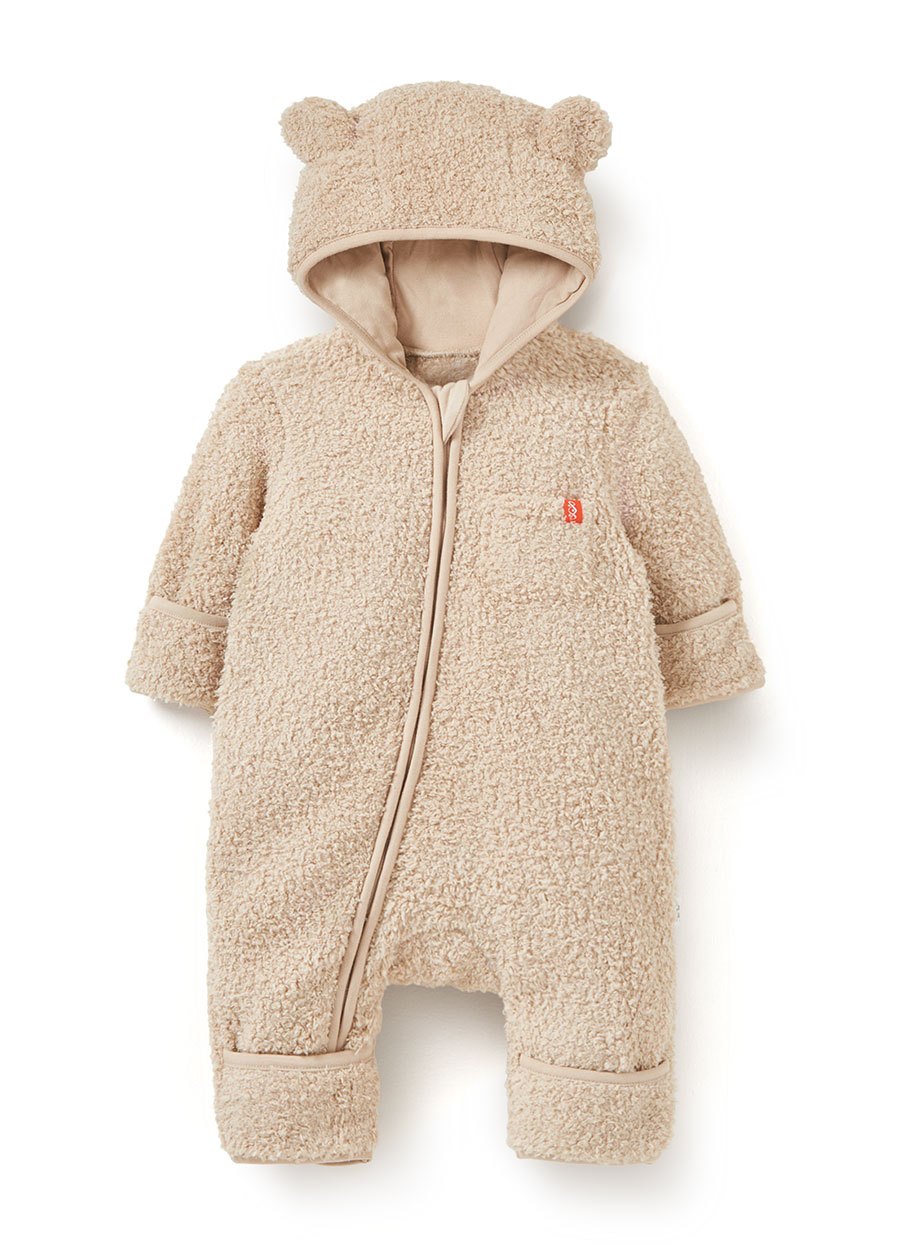 新生兒造型絨毛拉鍊長袖連身衣