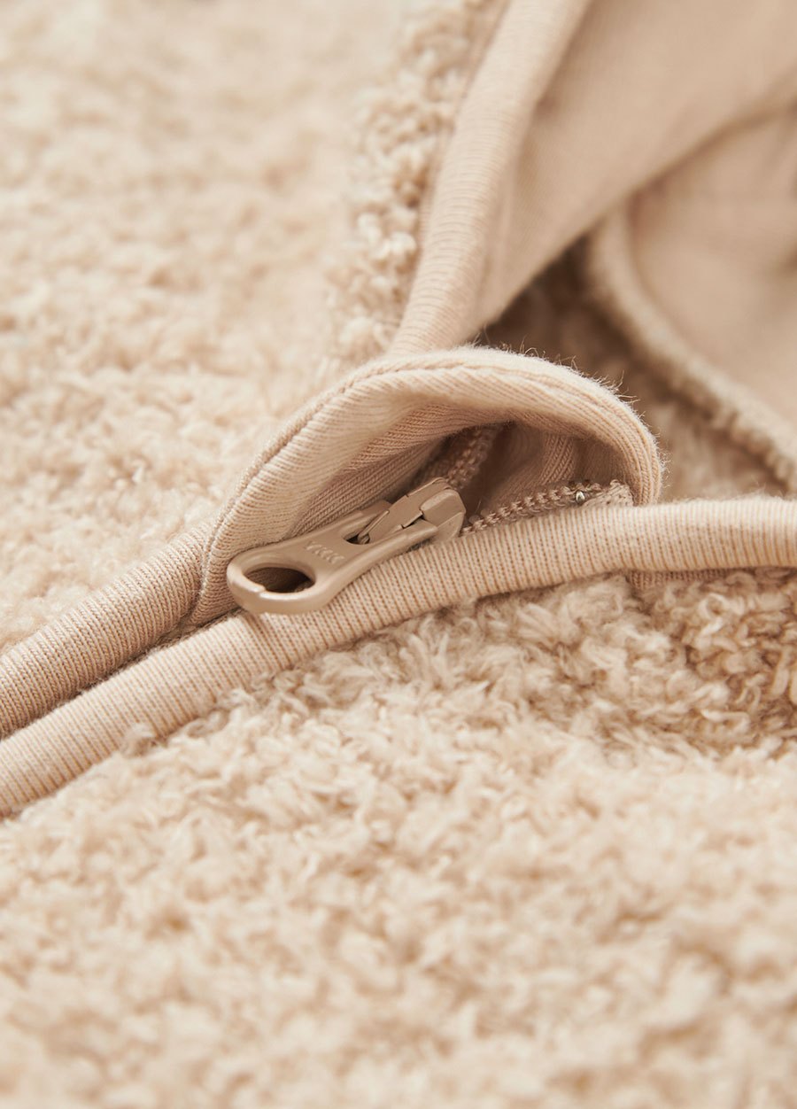 新生兒造型絨毛拉鍊長袖連身衣