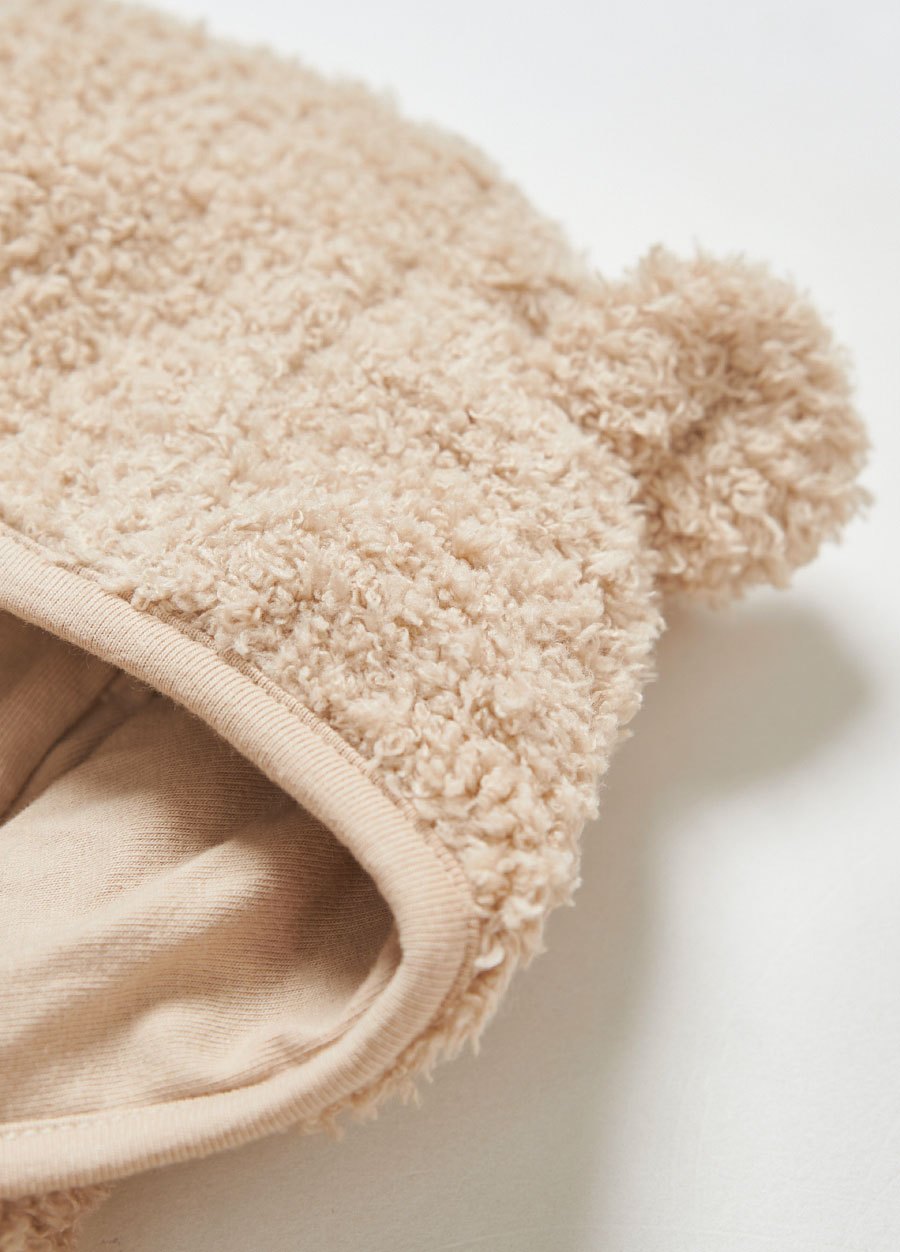 新生兒造型絨毛拉鍊長袖連身衣