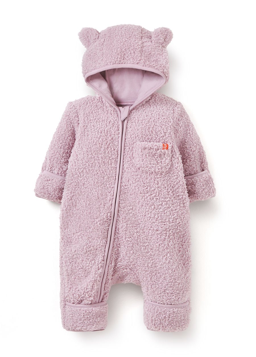 新生兒造型絨毛拉鍊長袖連身衣