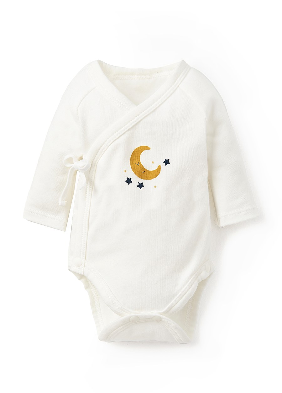 Early Baby Q彈棉質長袖包屁衣(2入)