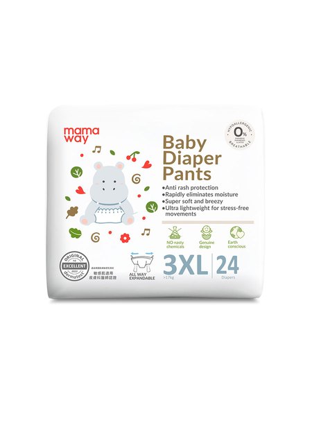 嬰兒褲型尿布/一拉褲(3XLx24片)