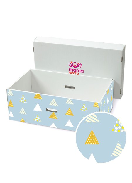 芬蘭嬰兒箱裝飾貼紙-淺藍(三角)1