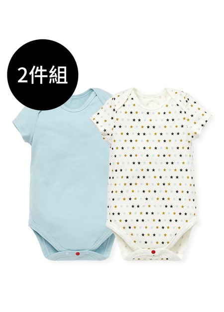 BABY Q彈棉質包屁衣(2入)-星星