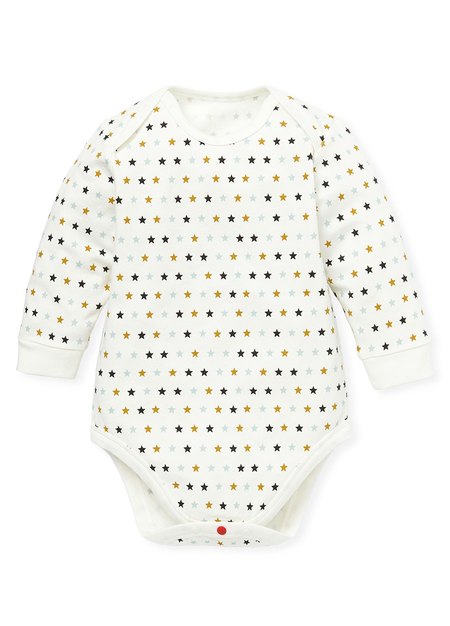 BABY Q彈棉質長袖包屁衣(2入)-星星