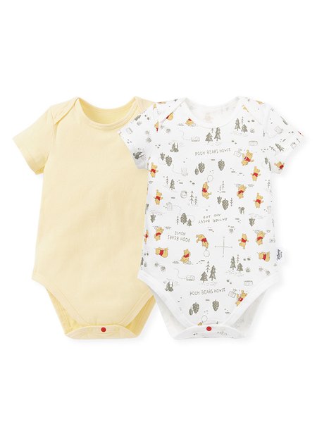 BABY Q彈棉質包屁衣(2入)-森林維尼