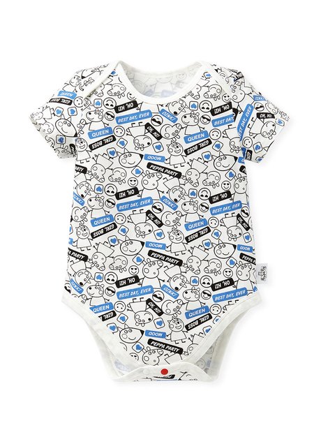 BABY Q彈棉質包屁衣(2入)-標籤佩佩豬