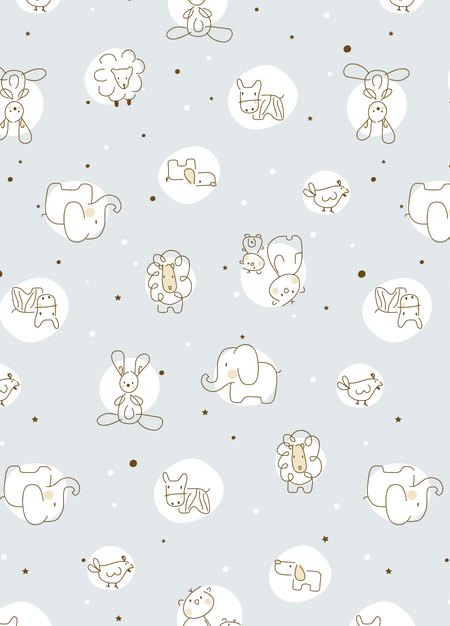 BABY Q彈棉質長袖包屁衣(2入)-點點動物園