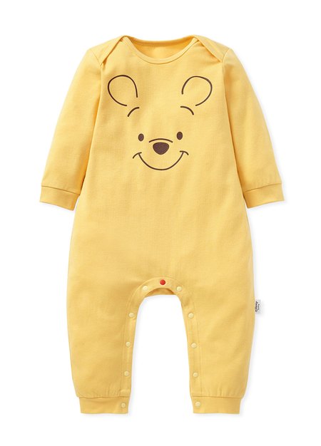 BABY迪士尼蓄熱保溫長袖連身衣-維尼