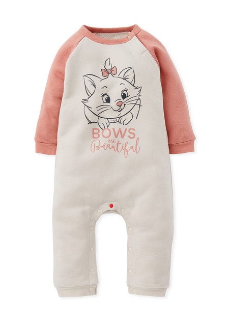 BABY迪士尼毛圈長袖連身衣-瑪麗貓