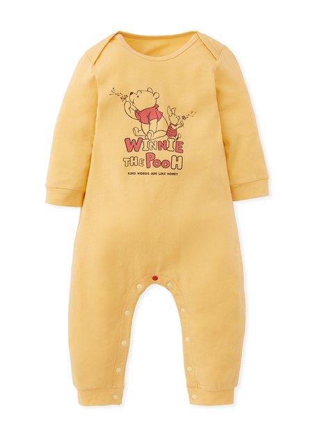 BABY迪士尼長袖連身衣-維尼與小豬