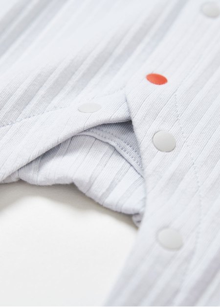 BABY百褶羅紋長袖連身衣