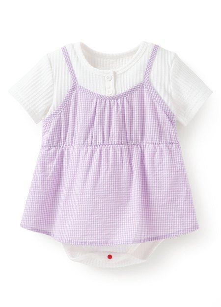 BABY假兩件吊帶包屁洋裝