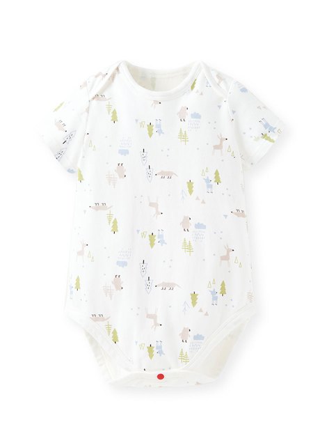 BABY Q彈棉質包屁衣-森林動物