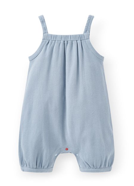 BABY華夫格連身吊帶褲