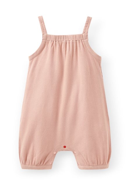 BABY華夫格連身吊帶褲